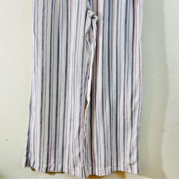 Nordstroms Caslon Linen Blend High Rise Striped Wide Leg Pants NEW Large - Picture 6 of 10